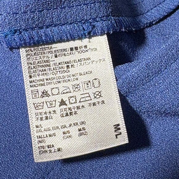 American Apparel Cobalt Blue V-Neck Comfortable Dress Size M/L - Picture 5 of 12